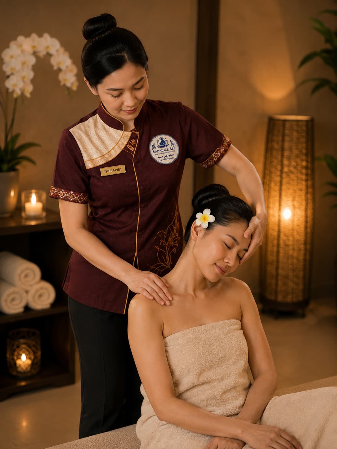 Head, neck and shoulder massage