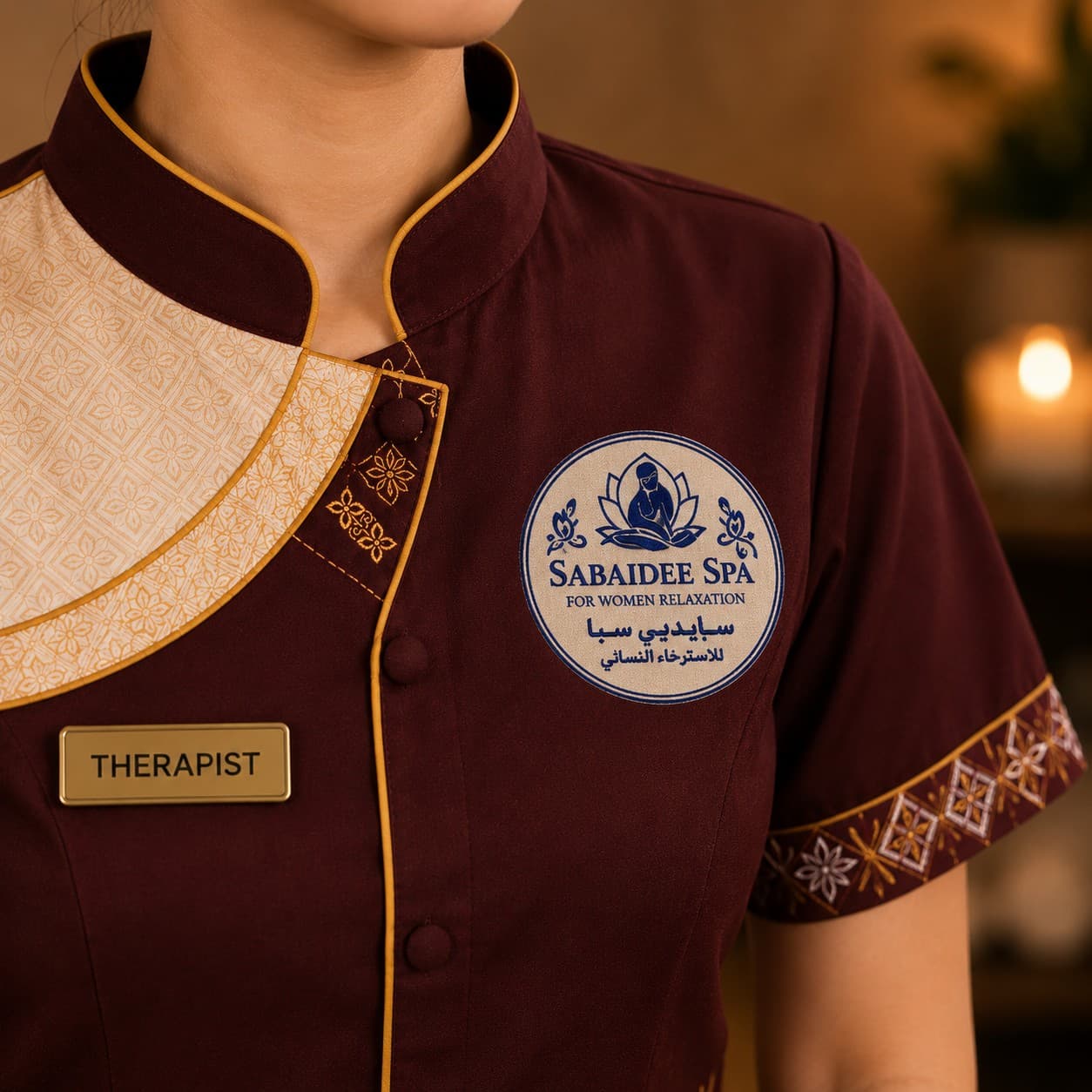 SabaiDee therapist uniform detail